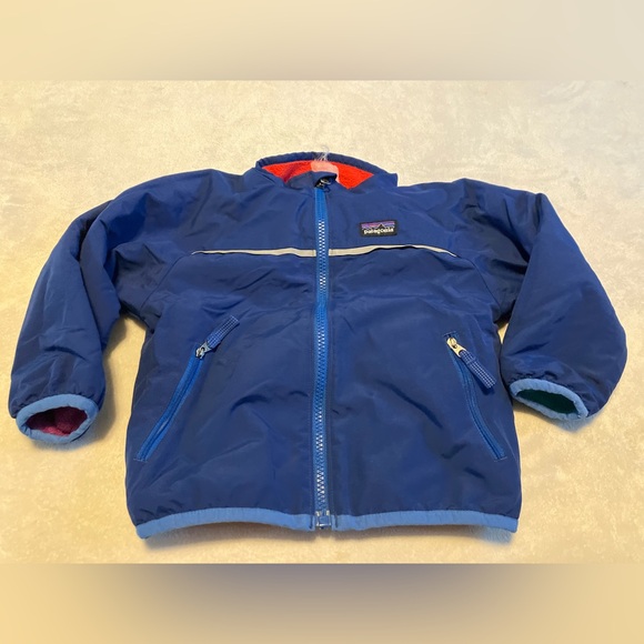Patagonia Reversible Multicolor Fleece Jacket - Red, Purple, Teal & Blue - Picture 5 of 6